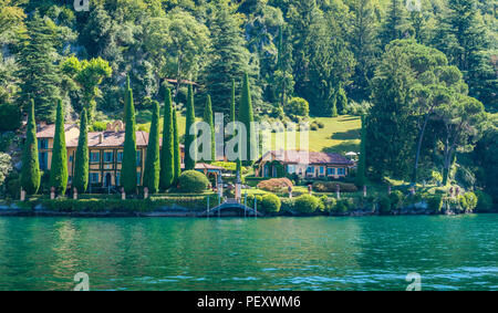 Villa La Cassinella à Lenno, beau village sur le lac de Côme, Lombardie, Italie. Banque D'Images
