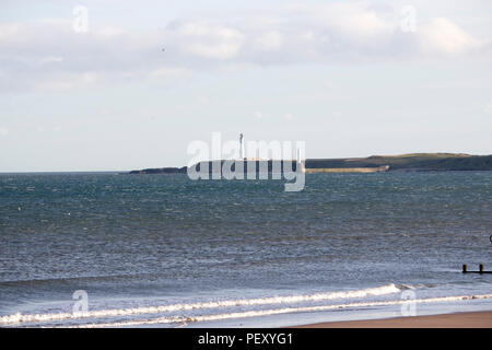 Balmedie Beach en face de ciel bleu Banque D'Images