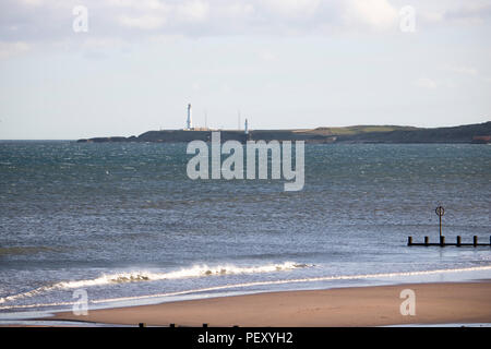 Balmedie Beach en face de ciel bleu Banque D'Images