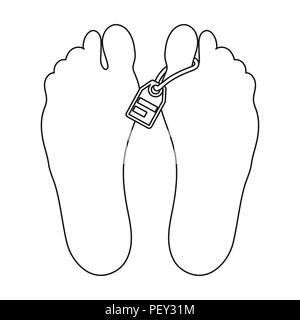 L'icône de style contour cadavre isolé sur fond blanc. Vector illustration symbole de la drogue. Illustration de Vecteur