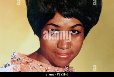 ARETHA FRANKLIN (1942-2018) Photo de promotion de la chanteuse et pianiste américaine Banque D'Images