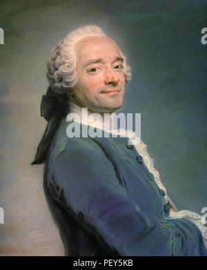 MAURICE QUENTIN de la TOUR (1704-1788) artiste peintre français Banque D'Images