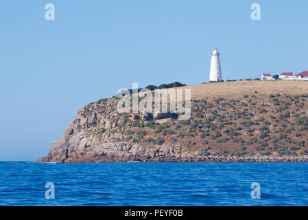 Vue sur Cape Willoughby phare sur l'île kangourou en Australie du Sud, Australie. Banque D'Images