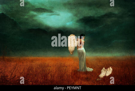 Fallen Angel - Fine Art création numérique Banque D'Images
