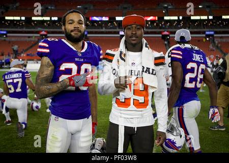 L'Ohio, aux États-Unis. 17 août 2018 : après la NFL football match entre les Bills de Buffalo et les Browns de Cleveland au premier stade de l'énergie à Cleveland, Ohio. JP Waldron/Cal Sport Media Credit : Cal Sport Media/Alamy Live News Banque D'Images