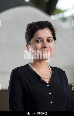 Edinburgh, Royaume-Uni. 18 août, 2018. Sharmishta Chakrabarti, Baroness Chakrabarti, CBE, PC, communément appelé Shami Chakrabarti, est un membre du parti travailliste britannique et membre de la Chambre des Lords. Elle est avocate, et a été le directeur de la liberté, un groupe de plaidoyer qui favorise les libertés civiles et les droits de l'homme, de 2003 à 2016. Photographié à l'Edinburgh International Book Festival. Edimbourg, Ecosse. Photo par Gary Doak / Alamy Live News Banque D'Images