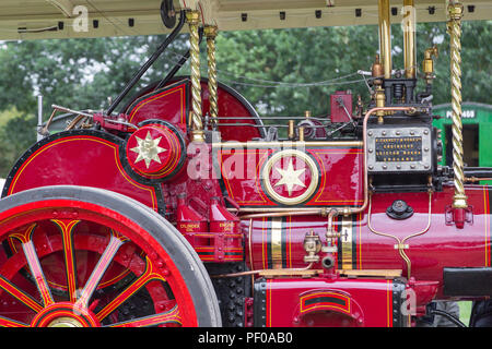 Jusqu'à la vapeur 18 août, sur la route pour assister à la 50ème anniversaire de la Grande Vapeur Dorset Tarrant juste Hinton, Blandford. uk. Suzanne crédit McGowan/Alamy live news Banque D'Images