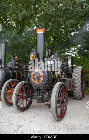 Jusqu'à la vapeur 18 août, sur la route pour assister à la 50ème anniversaire de la Grande Vapeur Dorset Tarrant juste Hinton, Blandford. uk. Suzanne crédit McGowan/Alamy live news Banque D'Images