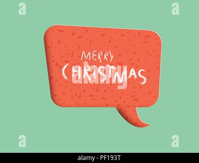 Joyeux Noël avec lettrage manuscrit brosse bulle texturés. Texte créatif avec décoration de maison de design cards et des bannières. Il vecteur Illustration de Vecteur