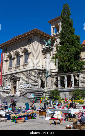 Palais de Rumine Place de la Riponne, Lausanne, Suisse Banque D'Images