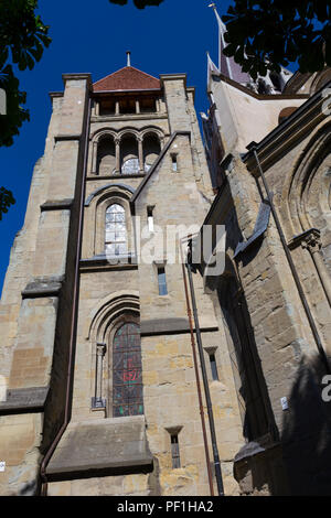 La Cathédrale Notre-Dame de Lausanne, Lausanne, Vaud, Suisse. Banque D'Images