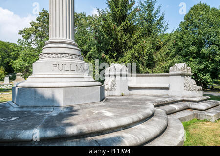 Tombe de George Pullman at Graceland Cemetery Banque D'Images