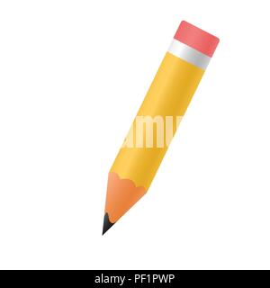 L'icône de crayon modèle plat Illustration de Vecteur