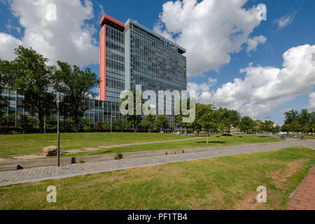 Bâtiment emblématique de la haute l'université technique de Delft, aux Pays-Bas. Banque D'Images