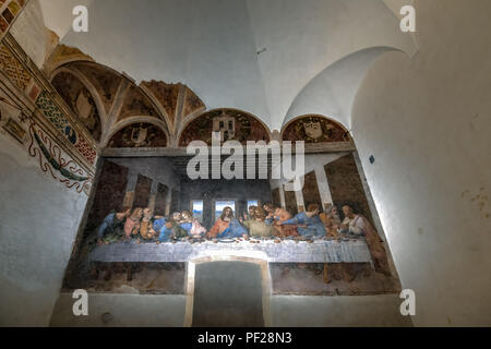 Milan, Italie - 18 mars 2018 : La Cène de Léonard de Vinci à Santa Maria delle Grazie église. Banque D'Images