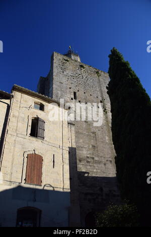 Vue sur le duché d'Uzès Château, Gard, France Banque D'Images