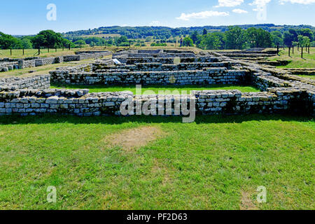 Fort romain de Chesters zone principale de Northumberland Banque D'Images