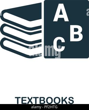 L'icône de création de manuels scolaires. Élément simple illustration. Les manuels scolaires de l'école de design symbole concept collection. Peut être utilisé pour le mobile et web design, un Illustration de Vecteur