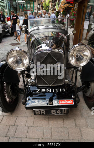 SAALBACH-HINTERGLEMM, Autriche - 21 juin 2018 : voiture de luxe Vintage britannique Lagonda 1950 ancien combattant le 21 juin 2018 à Saalbach-Hinterglemm, Autriche. Banque D'Images