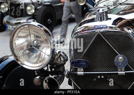 SAALBACH-HINTERGLEMM, Autriche - 21 juin 2018 : voiture de luxe Vintage britannique Lagonda 1950 ancien combattant le 21 juin 2018 à Saalbach-Hinterglemm, Autriche. Banque D'Images