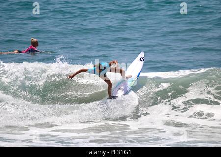 Malia Manuel concurrentes dans l'US Open de surf 2018 Banque D'Images