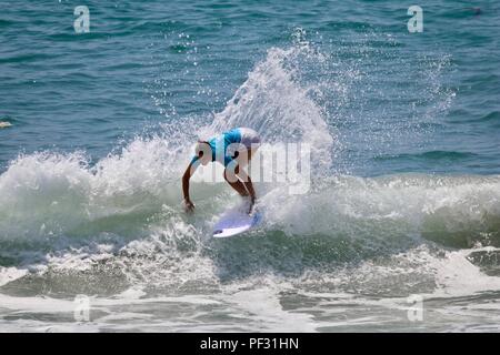 Malia Manuel concurrentes dans l'US Open de surf 2018 Banque D'Images