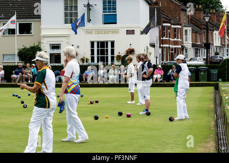 La national women's Lawn Bowls championships, Leamington Spa, Royaume-Uni Banque D'Images