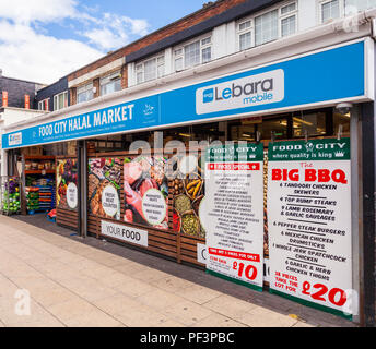 Ville de l'alimentation du marché halal, Linthorpe,route,Middlesbrough Angleterre,UK Banque D'Images