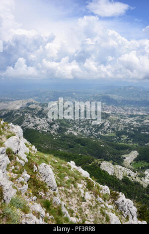 Vue depuis le Monténégro Montagne Noire Banque D'Images