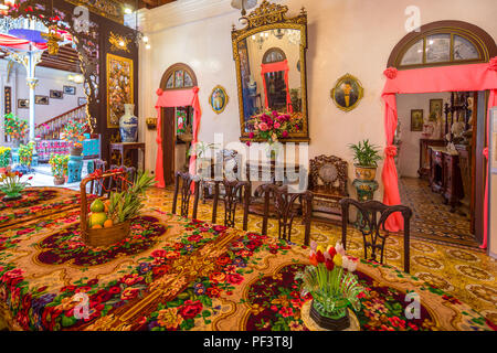 Musée Baba Nyonya, George Town, Penang, Malaisie. Banque D'Images