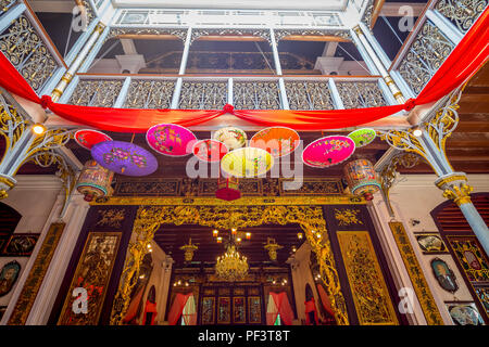 Musée Baba Nyonya, George Town, Penang, Malaisie. Banque D'Images