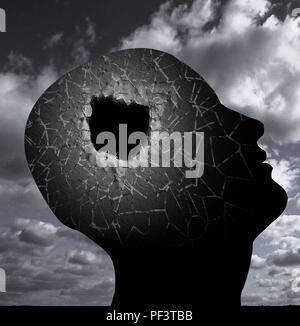 Trou dans la tête Banque D'Images