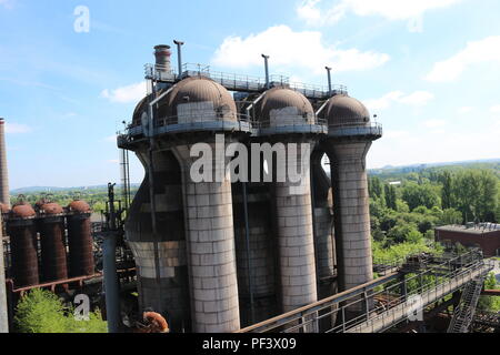 Vieux arrêter l'industrie de l'acier au Landschaftspark Duisburg Banque D'Images