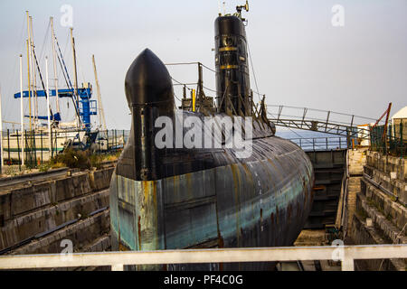 Sous-marins déclassés Barracuda de la marine portugaise Banque D'Images