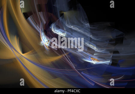 Un ordinateur abstrait design fractales générées. Texture couleur fractal résumé. L'abstraction technologique. Le tunnel dans l'inconnu Banque D'Images