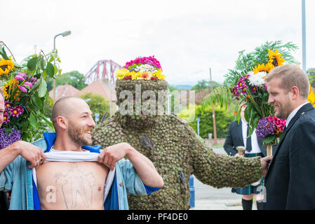 Burryman, South Queensferry, 10 août 2018 Wojtek Gasiorowski Banque D'Images