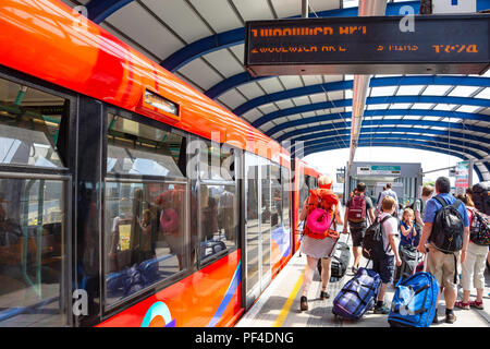 London City Airport DLR Station, Silvertown, London, Greater London, Angleterre, Royaume-Uni Banque D'Images