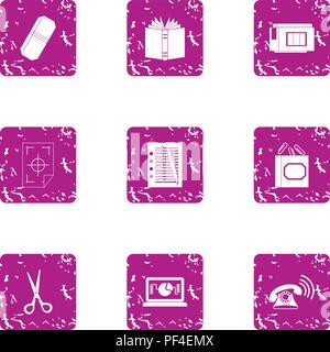 Besoin d'icons set, grunge style Illustration de Vecteur