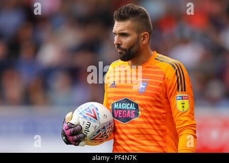 Ipswich, Royaume-Uni.. Août 18, 2018. Bartosz Bialkowski d'Ipswich Town - Ipswich Town v Aston Villa, Sky Bet Championship, Portman Road, Ipswich - 18 août 2018 Crédit : Richard Calver/Alamy Live News Banque D'Images