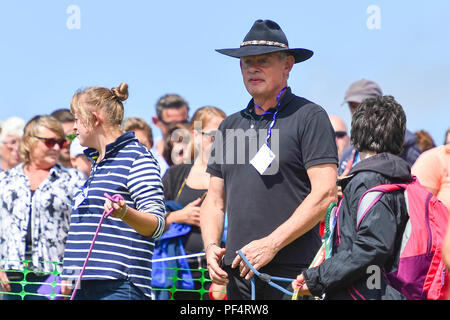 Beaminster, Dorset, UK. 19 août 2018. Météo britannique. À l'acteur Martin Clunes Buckham juste à Beaminster, Dorset. Crédit photo : Graham Hunt/Alamy Live News Banque D'Images