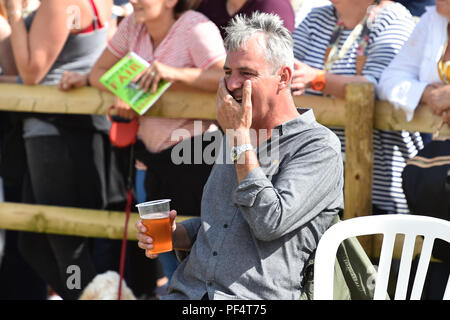 Beaminster, Dorset, UK. 19 août 2018. Météo britannique. À l'Acteur Neil Morrissey Buckham juste à Beaminster, Dorset. Crédit photo : Graham Hunt/Alamy Live News Banque D'Images