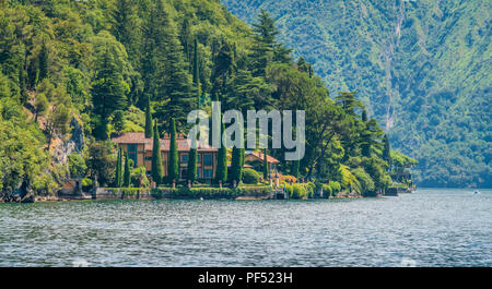 Villa La Cassinella à Lenno, beau village sur le lac de Côme, Lombardie, Italie. Banque D'Images