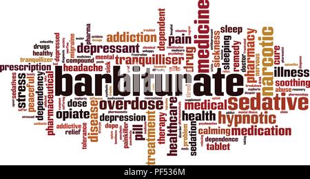 Mot de barbituriques concept cloud. Vector illustration Illustration de Vecteur