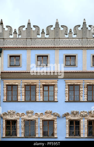 Vieux bâtiment dans Plac Po Farze place de la vieille ville Hill (wzgórze staromiejskie) dans la ville de Lublin, Pologne orientale Banque D'Images