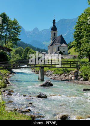 Église paroissiale Saint Sébastien, la société Ache, HG Reiteralpe, Ramsau, Berchtesgadener Land, Oberbayern, Bayern, Deutsland | Bavière, Allemagne Banque D'Images