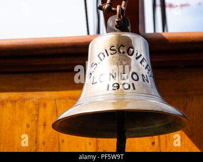 Le navire RRS Discovery, Bell, le Capitaine Scott's Antarctic ship, Discovery Point, Dundee, Ecosse, Royaume-Uni Banque D'Images