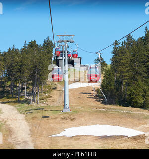 Au téléphérique de Wurmberg dans le Parc National de Harz à Braunlage Banque D'Images