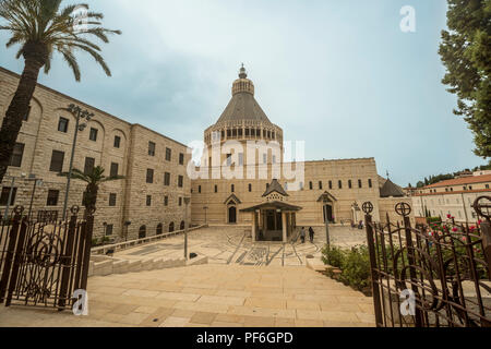 Basilique de l'Annonciation, l'église de l'Annonciation à Nazareth, Israël Banque D'Images