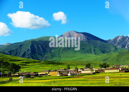 Paysage de l'Est du Tibet Banque D'Images