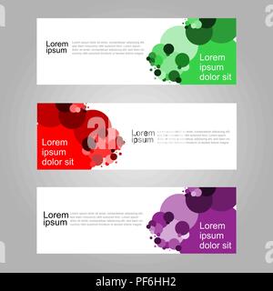 Résumé vecteur bannière bulles géométriques web template. Illustration de Vecteur